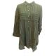 98% Cotton 2% Metallic Wire Button Down Womens Long Sleeve Shirt