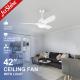 OEM ABS Blades Remote Control Reversible Motor Ceiling Fan With Light