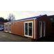 Modern Flat Roof Prefabricated House, Pre-Built Homes Fireproof Mobile Home 40 Hq Container Laminate Floor