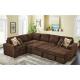 chocolate pineapple pattern u-shaped 2seater single armrest loveseat pull-out bed sectional sofa bed sets