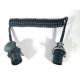 Long Vehicle Trailer Hitch Cables Heavy Duty With 7 Core Electrical Cable