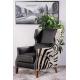 classical zebra style leather arm chair furniture,#2044