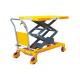 Hand Operated Movable Lift Table Double Scissor Heavy Duty Steel Construction