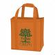 Orange Custom Tote Bags , Promotional Non Woven Carry Bags 40*30*10 cm