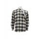 200GSM 100% Cotton Long Sleeve Checked Shirt Navy And Off White Color