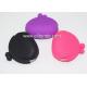 Custom funny silicone rubber makeup cosmetic bag with buttons
