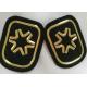 Black And Gold Embossed 3D Rubber Patches Custom  Badges For Soprtswear