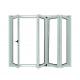 Thermal Break aluminium glass folding doors Vertical Anodized Powder Coated