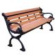 1.8M Park Outdoor Recycled Plastic Benches With Wood Slat Seat