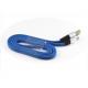 Flat PVC TC Blue Orange Micro Usb Charging Cable 3FT Travel Portable