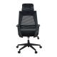 Ergo Smooth Lumbar Support Chair Black Red High Back Mesh Office Chair With Nylon Base