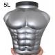 5L Muscle Shaped Pet Plastic Container Shatterproof Protein Powder Storage Container