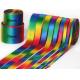 High Color Fastness Rainbow Grosgrain Ribbon With Beautiful Appearance