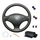 Car Accessories Hand Sewing Artificial Leather Steering Wheel Cover for Fiat Albea Palio Weekend 2002
