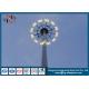 Polygonal Steel Tubular Flood Light Poles , Stadium Lighting Pole