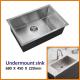 68x45 Undermount 16 Gauge Single Bowl Stainless Steel Kitchen Sinks