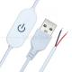 5V 1m on off Switch Controller USB to Open Wires End Cable Touch Dimmer for 3w 5w Led Strip Light Lamp