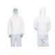 Safety Disposable Protective Coverall , Breathable White Disposable Overalls