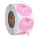 500g/Roll Thank You RoLL Personalized Pink Dot 1 Inch Print Sticker Labels