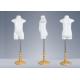 Half Body Glossy White Standing Child Clothes Mannequin Environmental Material