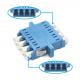 FTTH LC UPC Optical Quadruplex Adapter with Flange Durability 0.2 dB 500 Cycle Passed