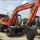 Japan Secondhand Hitachi Excavators Ex100WD Wheel Excavator Used Tyre Excavator