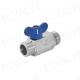 ISO 9001 Standard Butterfly Handle Stainless Steel Mini Ball Valve for Water Systems