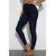 Navy High Waisted Yoga Pants Womens Cropped Fitness Leggings