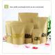 Food Grade Kraft Paper Bag With Clear Window / Mylay Bag For Bean , Candy , Bread , Coffee