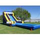 Fire Resistant PVC Tarpaulin Giant Inflatable Water Slides For Rent