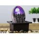 Contemporary Lighted Glass Ball Water Fountain