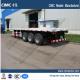 promotion tri-axle 20 foot 40 foot flat bed truck semi trailer