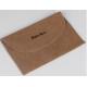 Water Resistant Brown Velvet Card And Money Holder Envelope Type