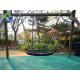 Round Kids Playground Nest Swing Seat 100cm Black With Hanging Rope