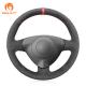 Hand Stitching Full Black Suede Steering Wheel Cover for Alfa Romeo 147 156 Crosswagon 2003-2007