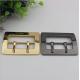 Handbag hardware accessories zinc alloy gunmetal color square 2 inch double pin belt buckle