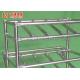Stainless Steel Pipe Racking System , Rolling Utility Cart For Turnover Shelf System
