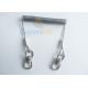 Safety Anti - lost Steel Tool Cable Plastic Coil Lanyard Transparent Clear Swivel Link Two Ends
