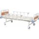 Two Cranks Patient Manual Hospital Bed Withe Color Aluminum Alloy Protective Railing