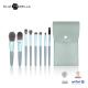 8-piece Makeup Brushes With Cosmetic Pouch Plastic Handle and Aluminium Ferrule OEM