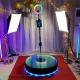 Stylish LED 360 Photo Booth Glass Infinity With Flight Case