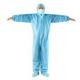 Non Woven Breathable Disposable Coveralls Tie Back Alkali Proof Microporous Durable