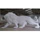 Lion Embossed Stainless Steel Large Garden Animal Statues 316 Polished