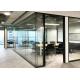 Pre Fabricated Interior Glass Office Partitions Walls 10mm Thick Black Glazed