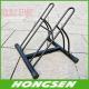 Two position steel bicycle wheel racks stand for parking