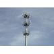 Q235B Steel Monopole Telecommunications Tower , Antenna Microwave Cell Phone Broadcasting Tower