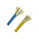 Indoor Armoured Single mode Fiber Cable with Blue / Grey LSZH Jacket