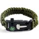 Outdoor Paracord Bracelet with Fire Starter and Whistle Buckle Essential Survival Gear