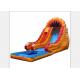 6M Height Yellow Children Outdoor Inflatable Water Slide With Pool