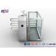 Fingerprint Reader Waist Height Turnstiles Stainless Steel Turnstyle Gate For Access Control